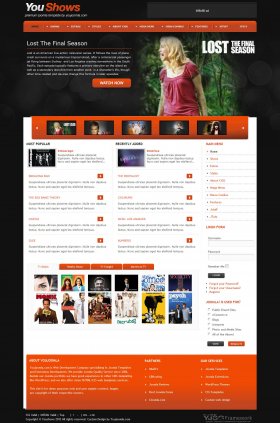 YouShows - Joomla TV Shows Template