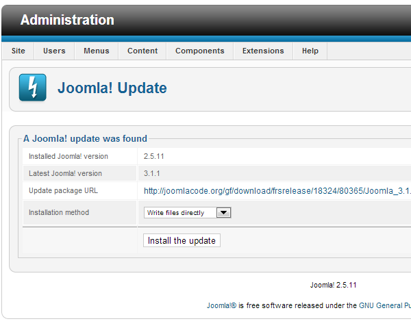 install update